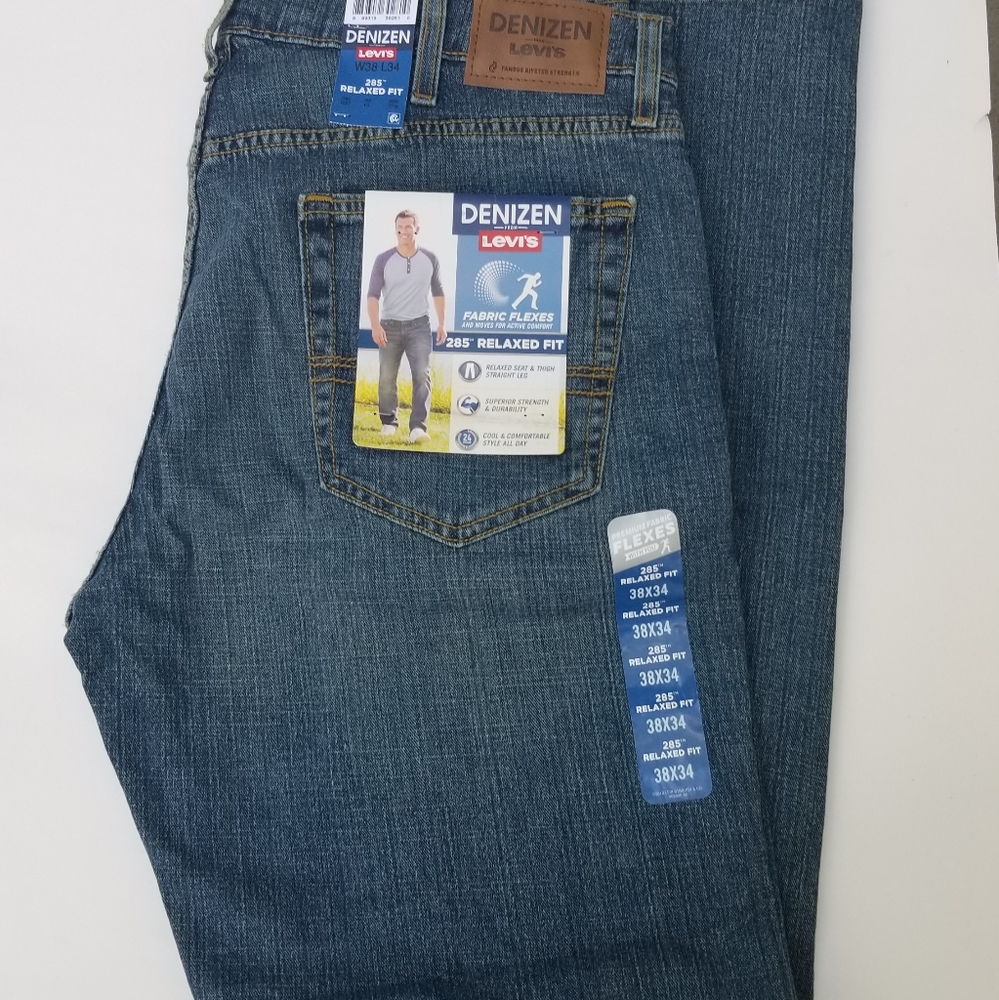 NEW WITH TAGS LEVIS 285 RELAXED FIT 38×34
